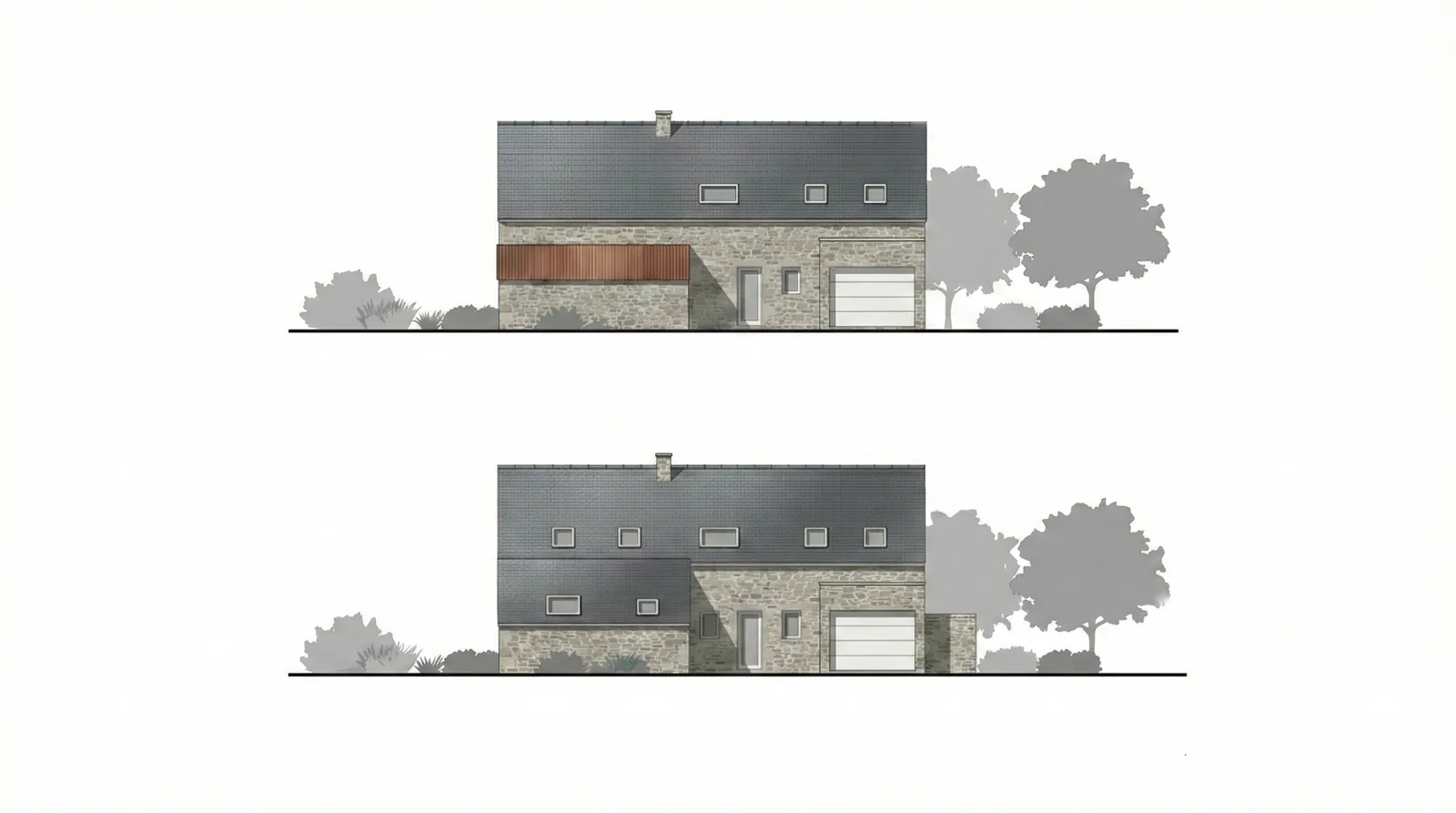 Élévation du projet de Pommeret